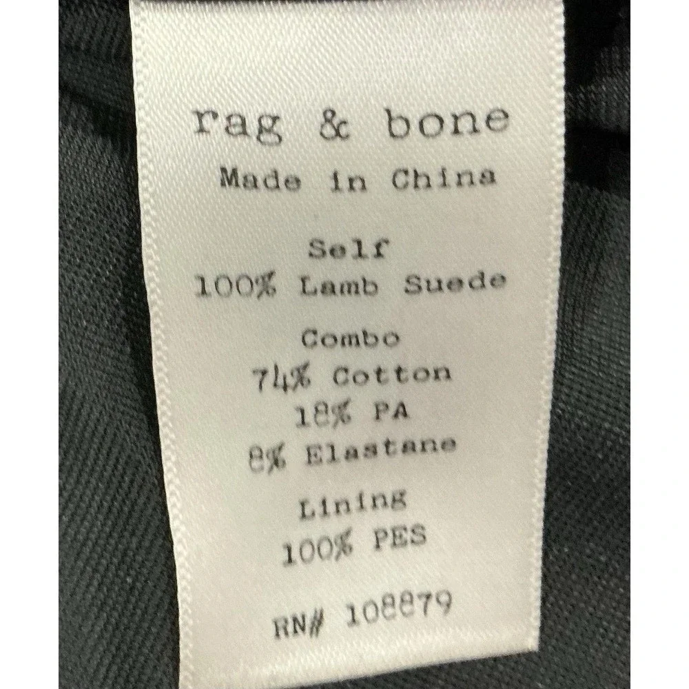 Rag & Bone Harrow Suede Designer Mini Dress Womens 12 Gray Luxury Full Zip - Picture 5 of 6